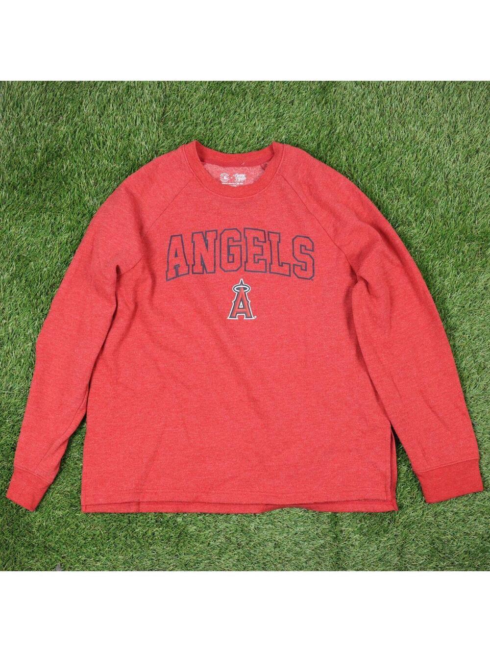 Campus Lifestyle Los Angeles Angels Red Crewneck Sweatshirt